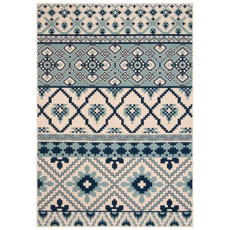 Safavieh 5 ft. 3 in. x 7 ft. 7 in. Veranda Rectangle Power Loomed Area Rug Turquoise & Blue VER097-3934-5